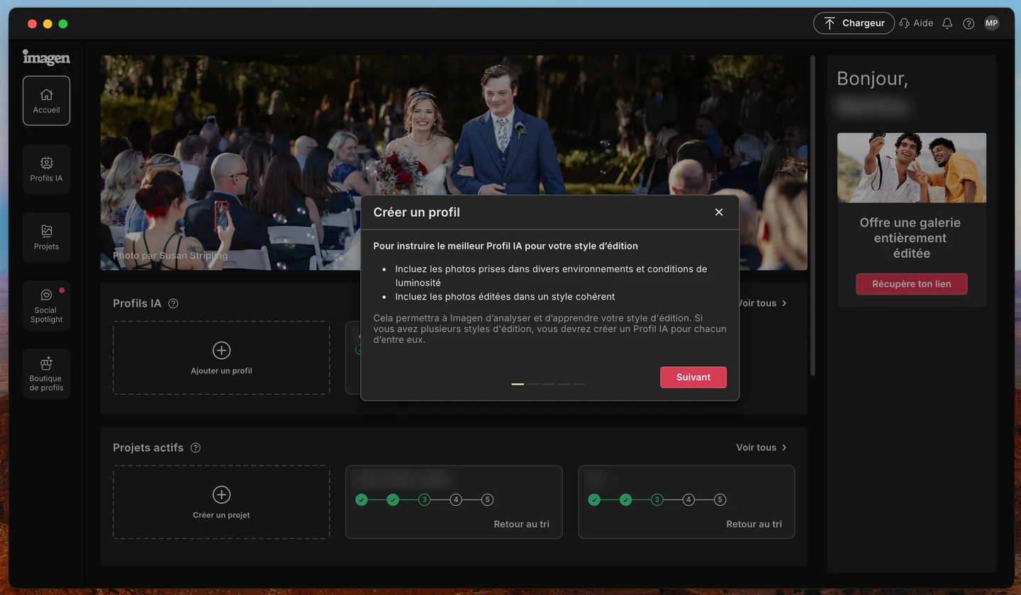 Consignes d’Imagen AI sur le lot de photos à fournir pour instruire un Profil IA
